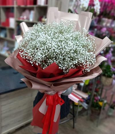 Букет цветов из: Гипсофила в Поселок Конезавода
