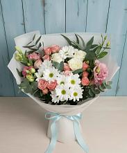 Букет цветов из:  Розы, Лизиантусы и Хризантемы в Поселок Конезавода