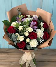 Букет цветов из:  Розы и Альстромерии в Поселок Конезавода