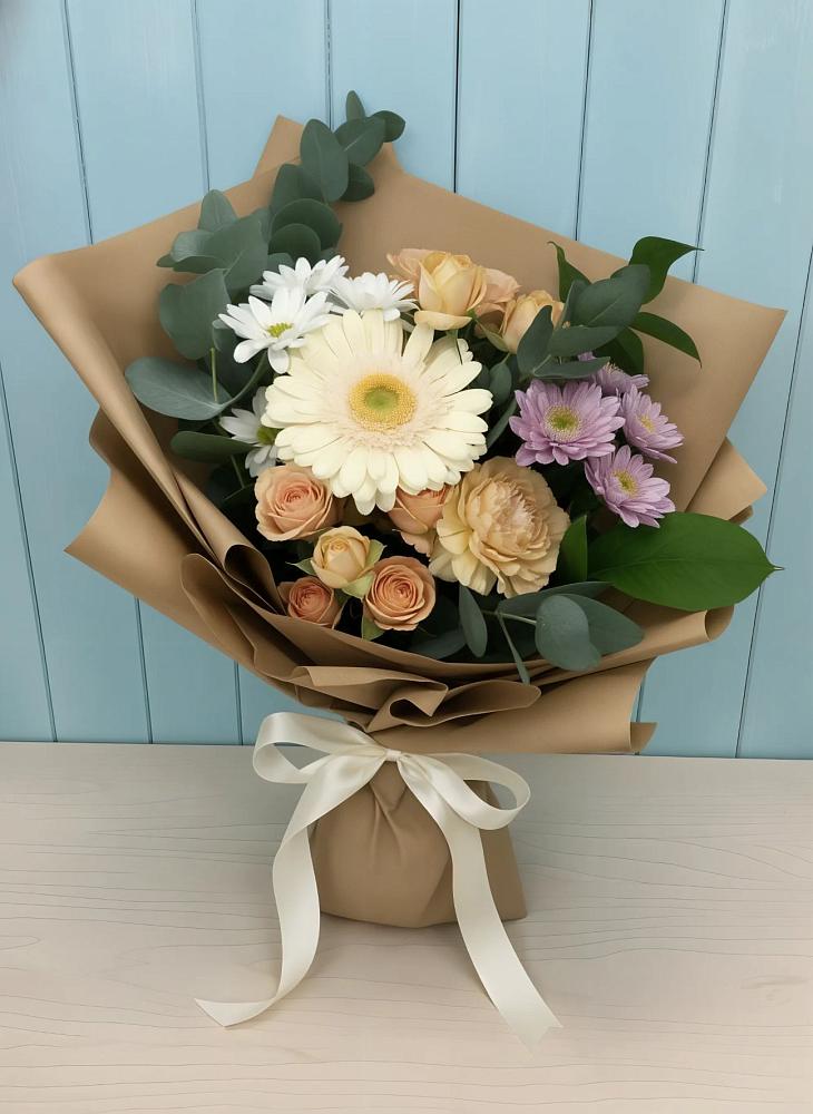 Букет цветов из: Герберы и Хризантемы в Поселок Конезавода