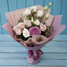 Букет цветов из:  Розы и Лизиантусы в Поселок Конезавода