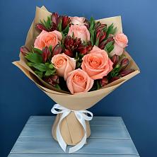 Букет цветов из:  Розы и Альстромерии в Поселок Конезавода