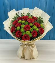 Букет цветов из:  Розы и Хризантемы #REPLACE_PRED# Поселок Конезавода