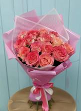 Букет 15 Розовых роз Равель в Поселок Конезавода